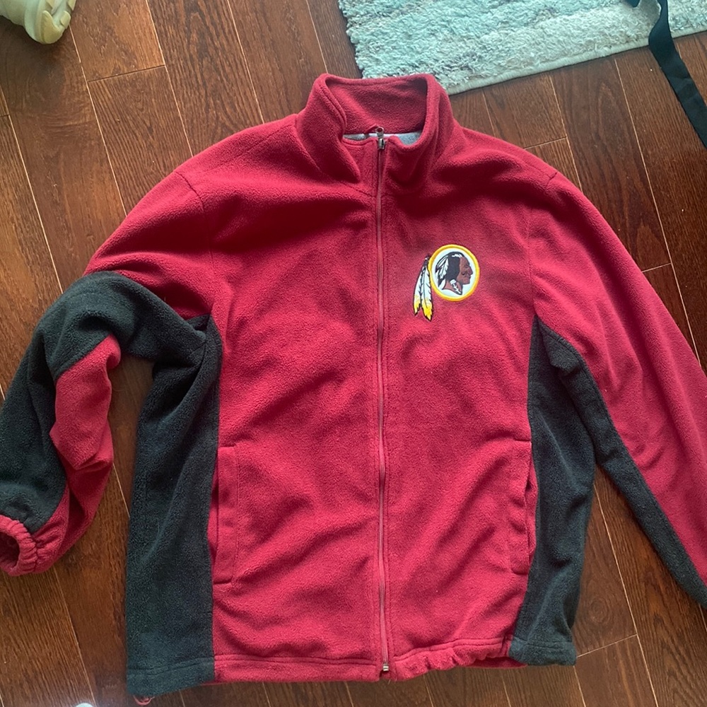 Mens redskins fleece zip up